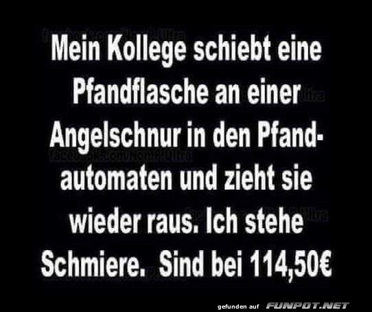 am Pfandautomaten.....