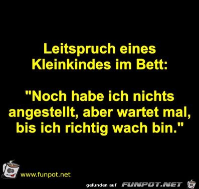 Leitspruch eines Kleinkindes