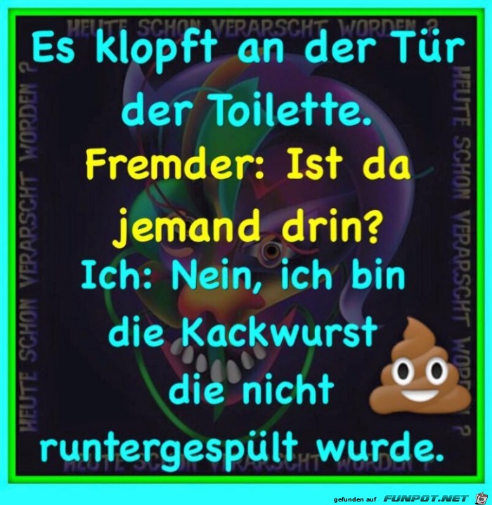 Es klopft an der WC-Tuer Es klopft an der WC-Tuer