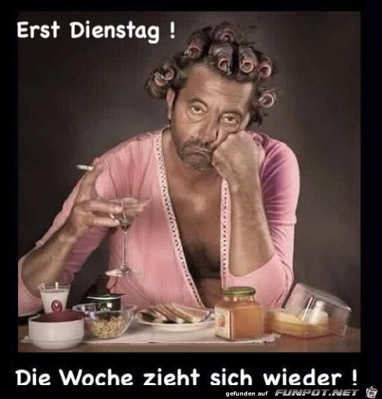 erst Dienstag......