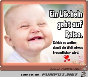 ein Laecheln geht auf die Reise