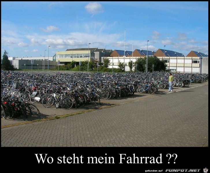 wo steht mein Fahrrad?