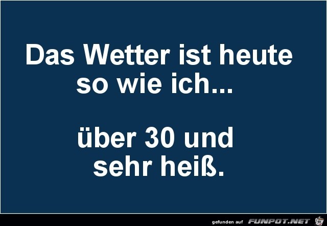 das Wetter ist heute......