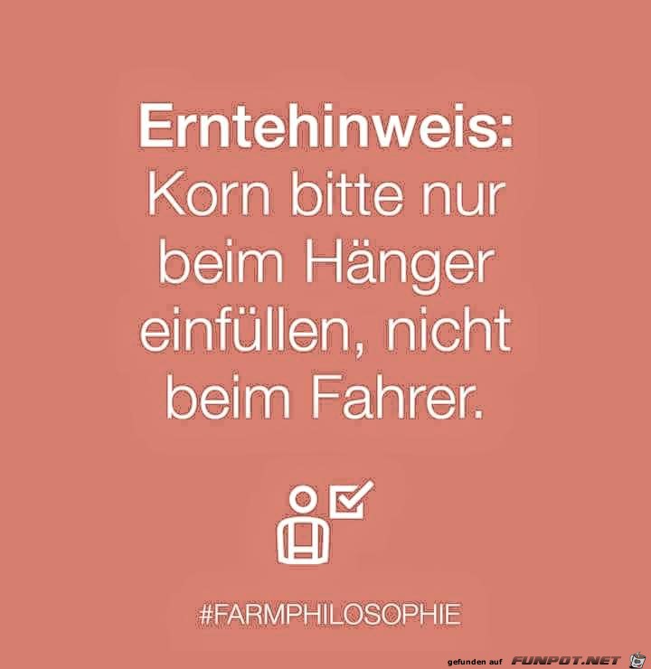 Erntehinweis... Erntehinweis...