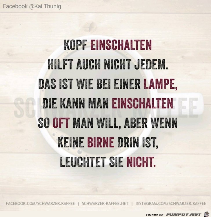 Kopf einschalten... Kopf einschalten...
