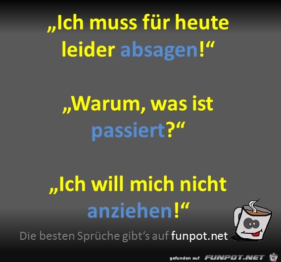Absagen Absagen