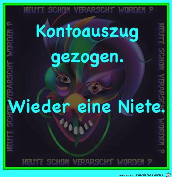 Kontoauszug gezogen Kontoauszug gezogen