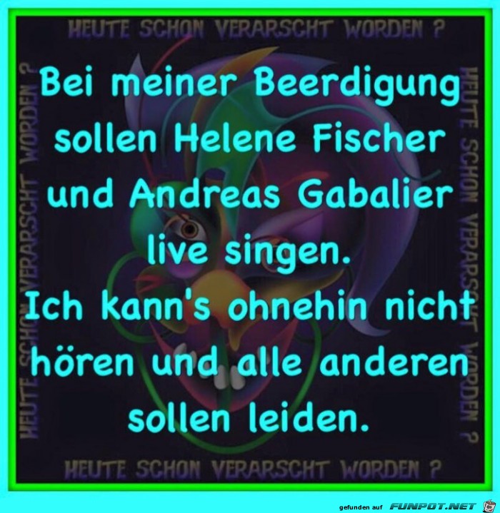 Bei meiner Beerdigung Bei meiner Beerdigung