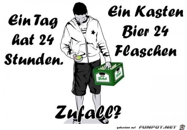 Ein Tag hat 24 Stunden. Ein Kasten Bier... Ein Tag hat 24 Stunden. Ein Kasten Bier...
