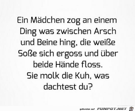 Ein Mädchen zog an einem Ding ....... Ein Mädchen zog an einem Ding .......