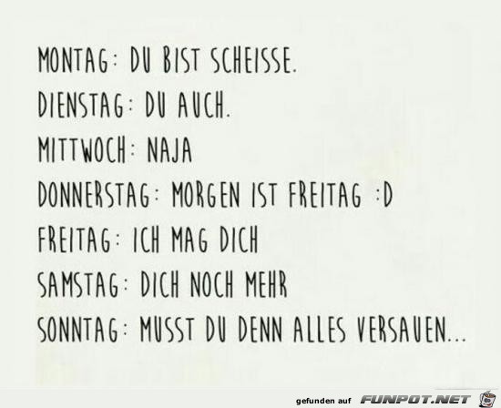 die Tage...... die Tage......