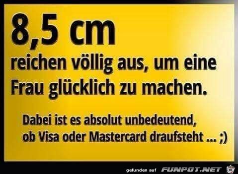 8,5 cm reichen... 8,5 cm reichen...