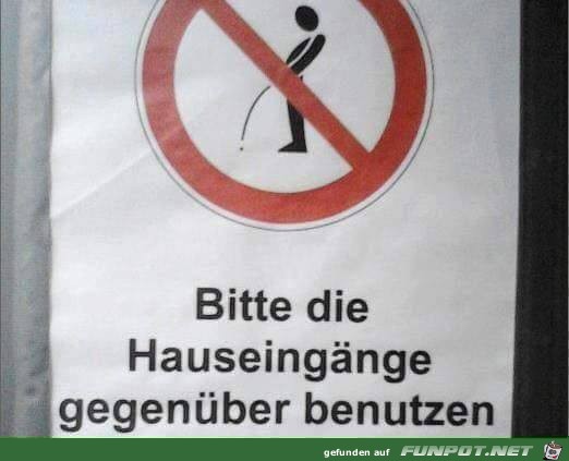 Bitte die Hauseingänge... Bitte die Hauseingänge...