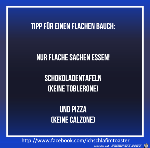 flacher Bauch