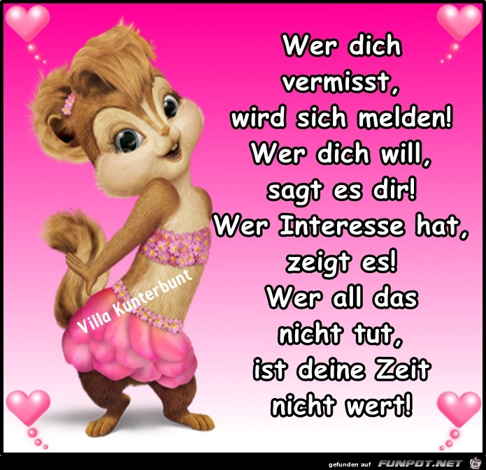 Wer dich vermisst