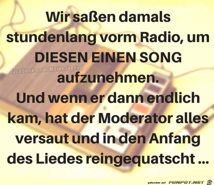 Wir sassen damals Stundenlang