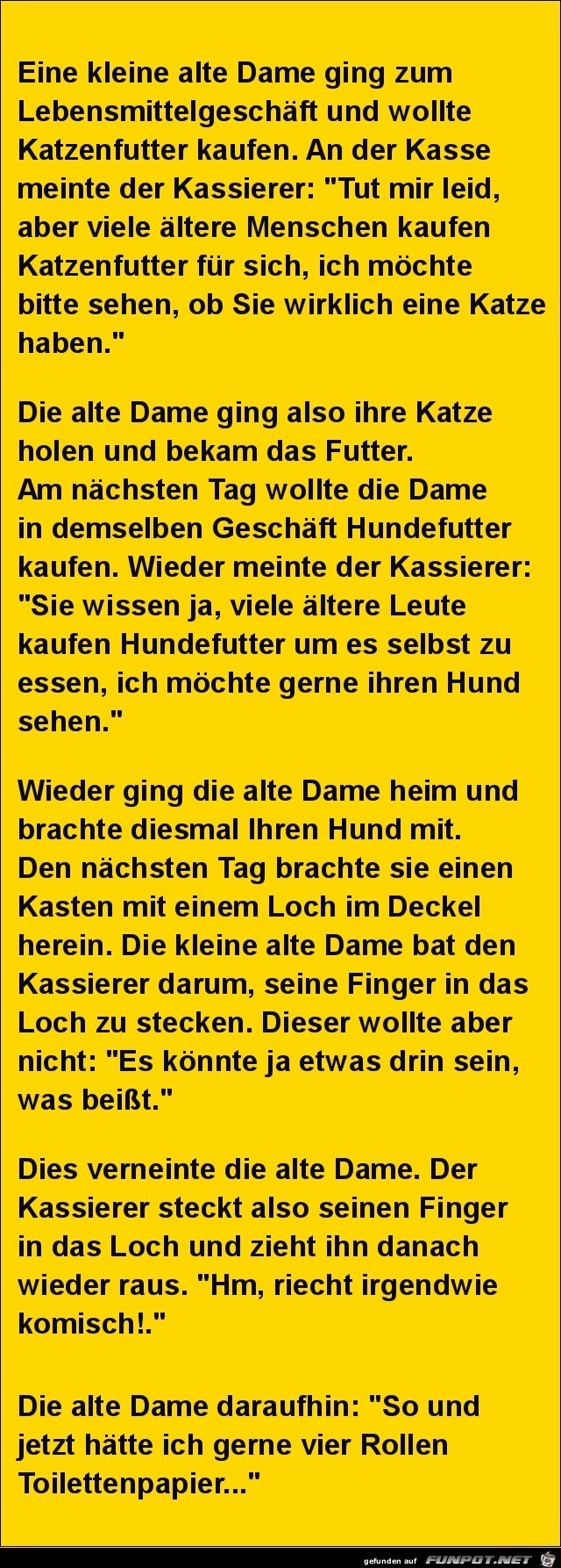 eine kleine alte Dame.....