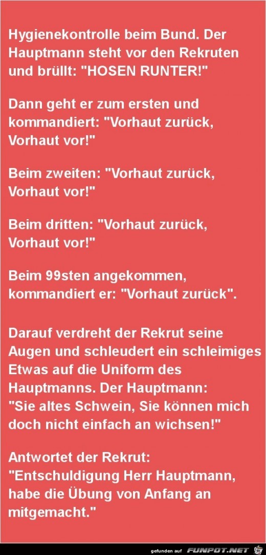 Hauptmann und die Rekruten......