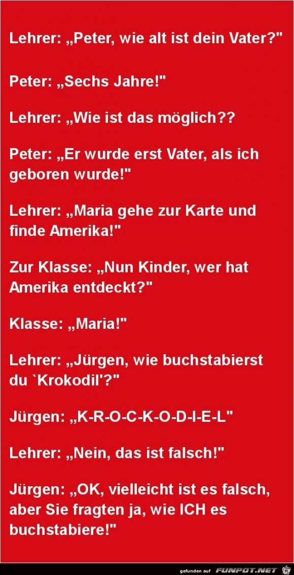 in der Schule..... in der Schule.....
