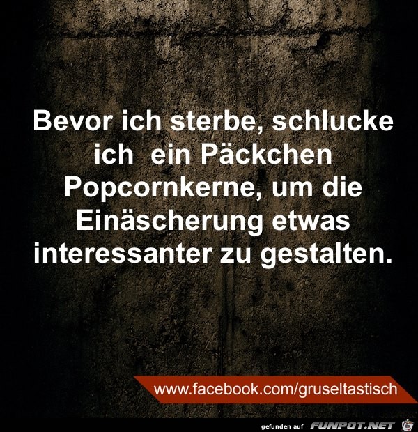 Bevor ich sterbe