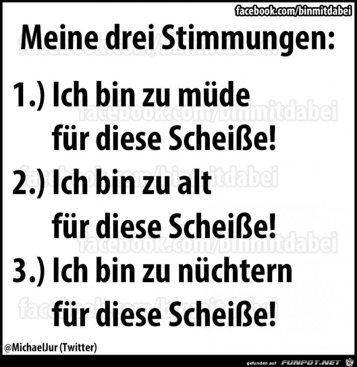Meine 3 Stimmungen Meine 3 Stimmungen