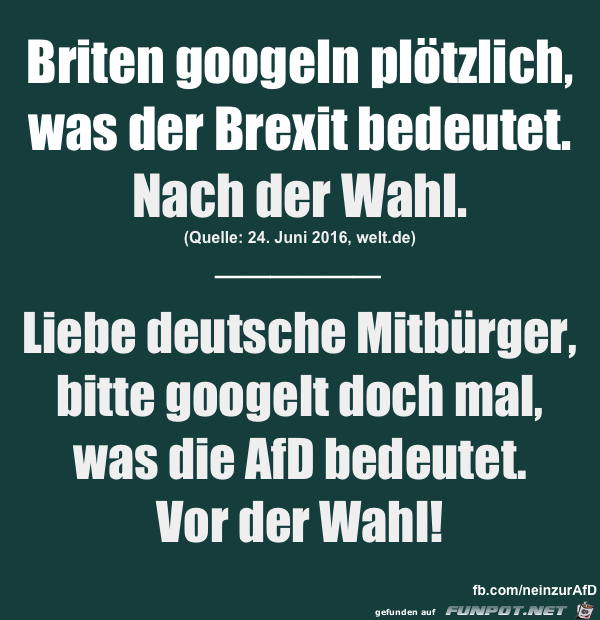 Briten googeln pltzlich...