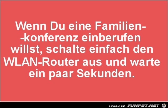 WLAN-Router ausschalten.....