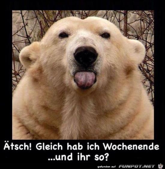 gleich hab ich wochenende..... gleich hab ich wochenende.....