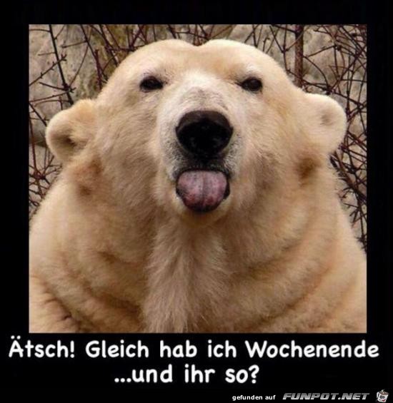 gleich hab ich wochenende.....