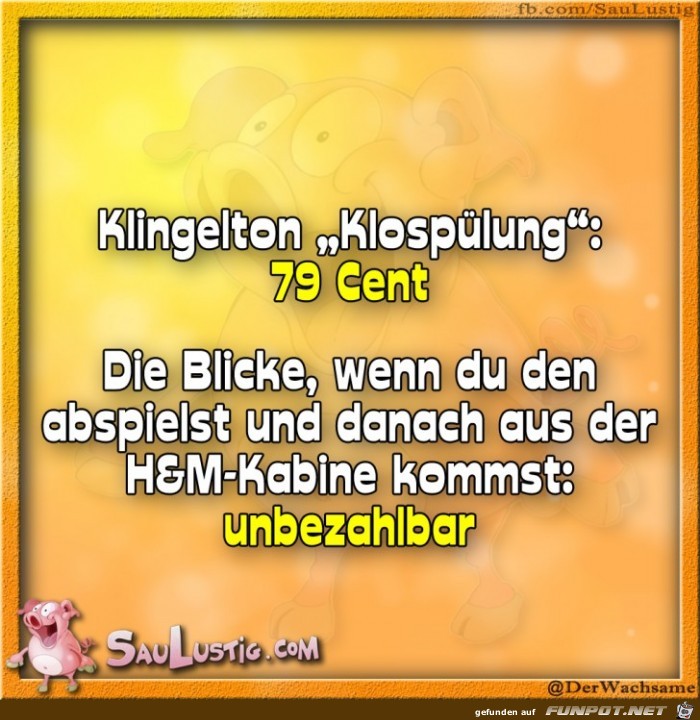 Klingelton-Klospuelung