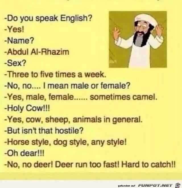 Sprichst du englisch 
