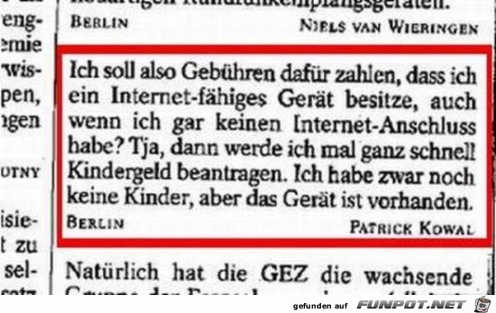 ich soll Gebühren zahlen..... ich soll Gebühren zahlen.....