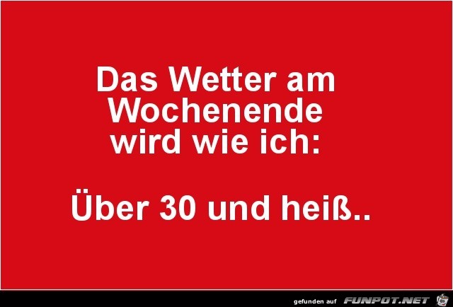 das Wetter..... das Wetter.....