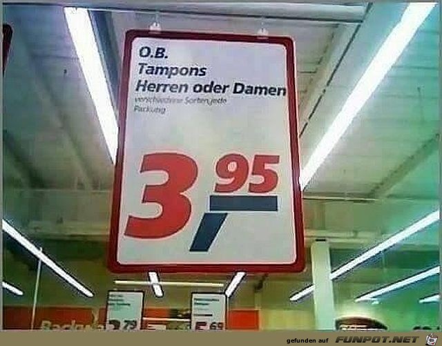 Tampons fuer den Mann