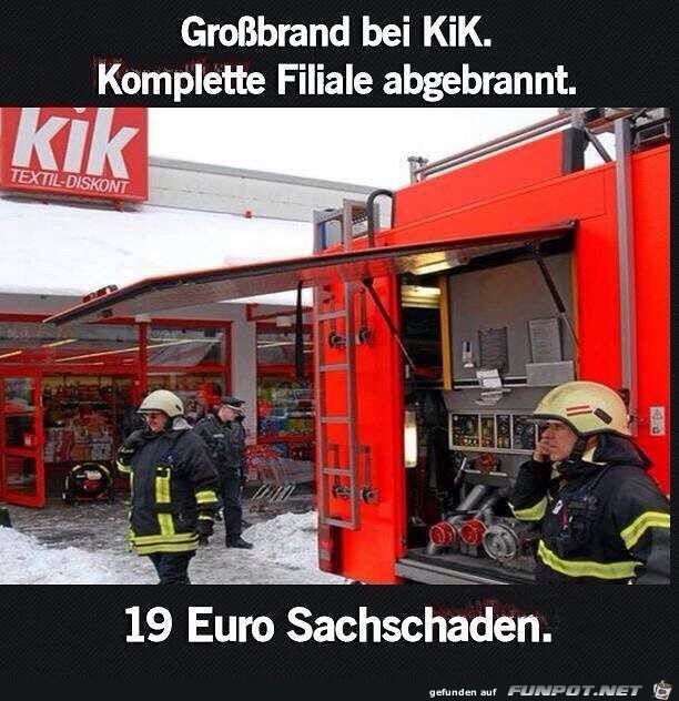 Grossbrand bei KIK Grossbrand bei KIK