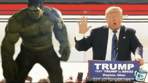 gif, Hulk boxt Trump