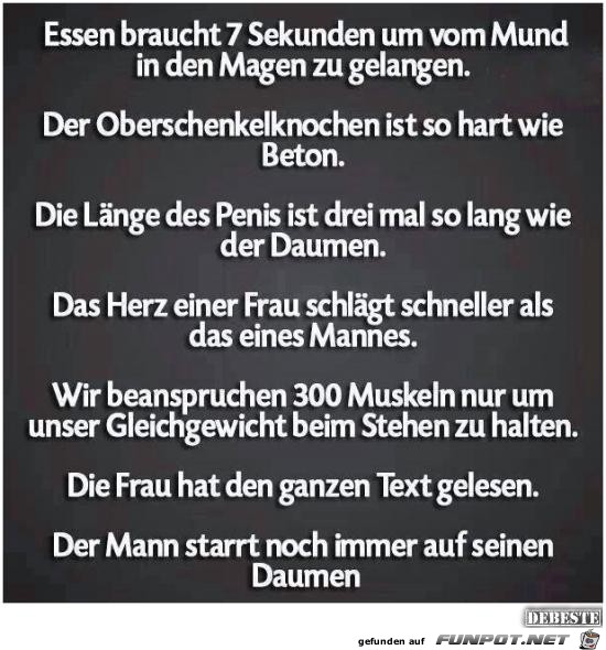 Essen braucht 7 Sekunden.... Essen braucht 7 Sekunden....