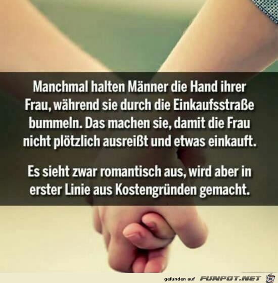 manchmal halten die Mnner die Hand.....