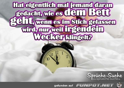 wie es dem Bett geht....