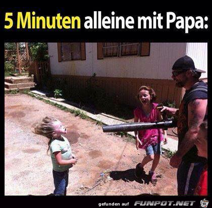 Allein mit Papa