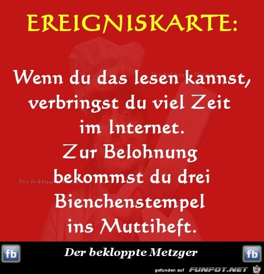 Ereigniskarte Ereigniskarte