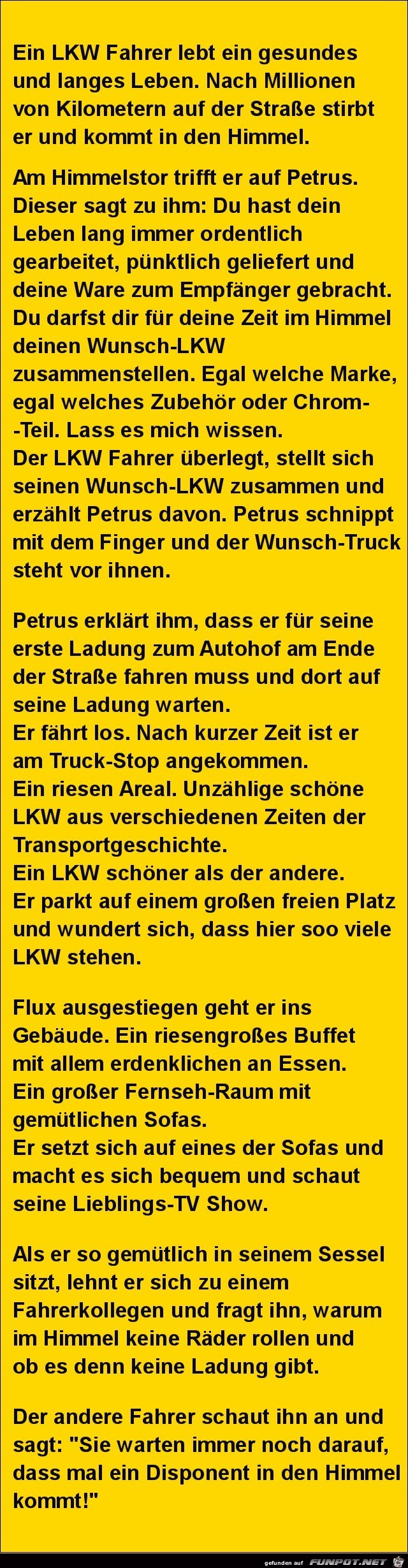 ein LKW Fahrer stirbt.....