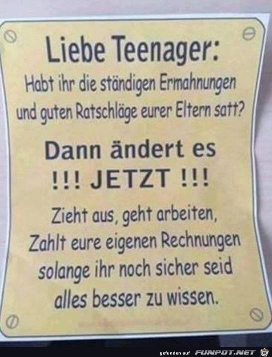 liebe Teenager...... liebe Teenager......
