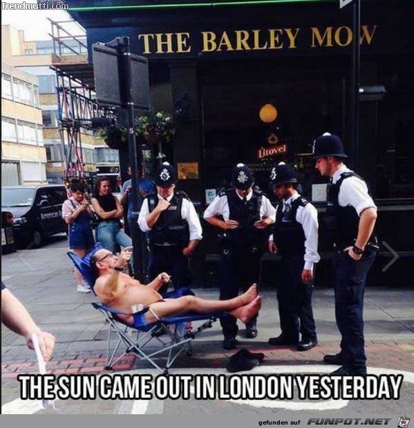 die Sonne kommt in London überraschend heraus die Sonne kommt in London überraschend heraus
