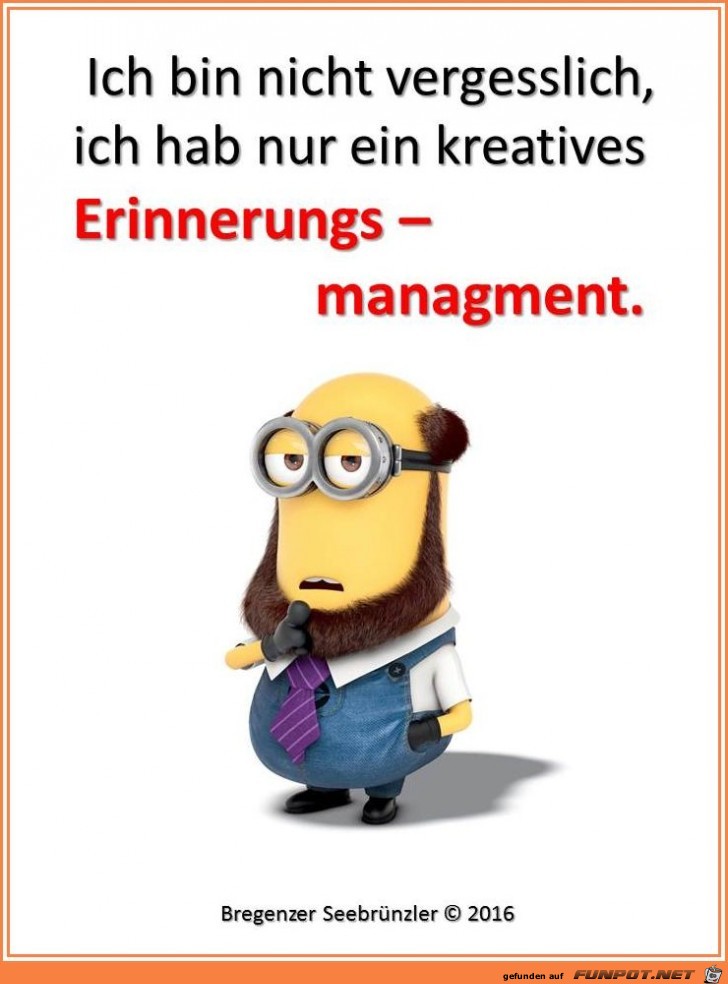 Ich bin nicht vergesslich...