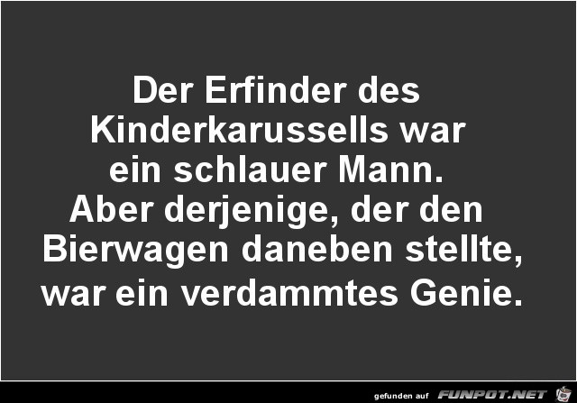 der Erfinder eines Kinderkarussels....