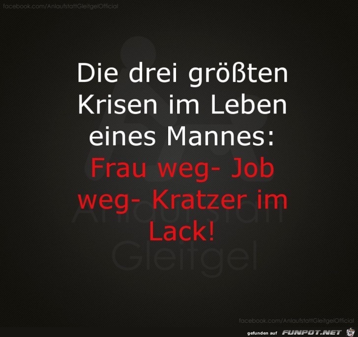 Die 3 groessten Krisen des Mannes Die 3 groessten Krisen des Mannes