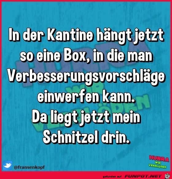Box fuer Verbesserungsvorschlaege Box fuer Verbesserungsvorschlaege