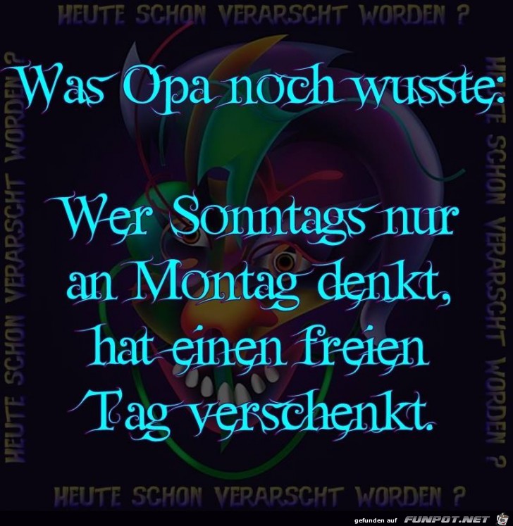 Was Opa noch wusste...