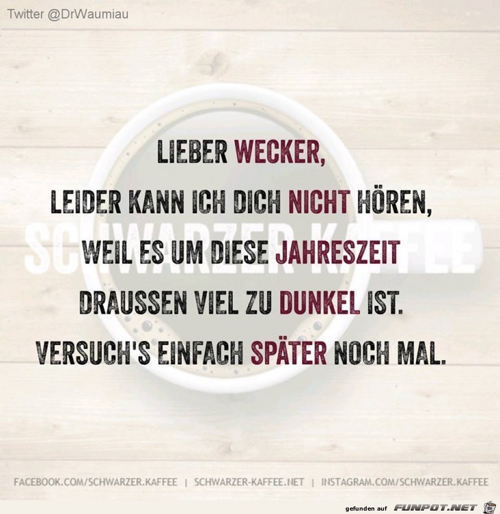 Lieber Wecker, leider... Lieber Wecker, leider...